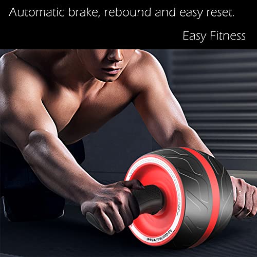 AB Wheel Roller with Resistance Spring, Automatic Rebound Core Trainer - color: 블루.