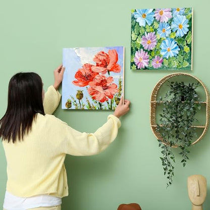 Aodaer 8 Pack Wood Panels 8 x 8 Inch Wooden Panels Canvas Unfinished Craft Wood Boards Panels for Art Crafts Acrylic and Oil Painting Pouring DIY Projects - size: 8 x 8 Inch