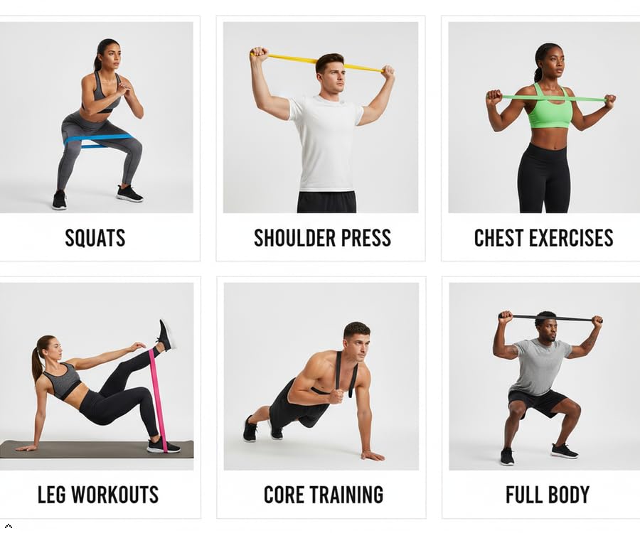 Resistance Bands for Working Out Set of 5, Resistance Loop Exercise Bands