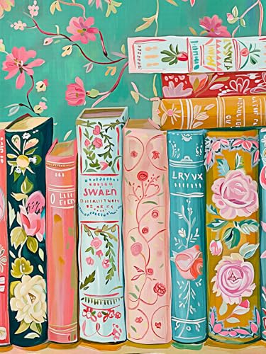 igoodom Books Diamond Art Kits for Adults, DIY Wall Decor | Diamond Painting Kit - Sparkling Full Drill Design Perfect for Home Decor, Holiday Gifting, And Relaxing Crafting 12x16inch - color: MZ1886, size: 11.8x15.7in(30x40cm)