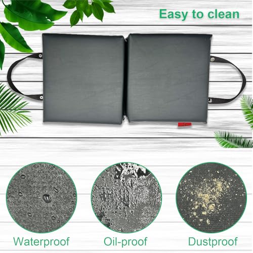 Extra Thick Soft Kneeling Pad for Men and Women, Waterproof Gardening Pads with Memory Foam, Yoga or Exercise Cleaning Knee Cushion, Collapsible Kneeling Mat Non-Slip Bottom Lightweight, Garden Gifts - color: Grey