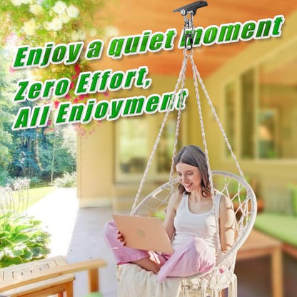 BeneLabel Swing Hanger 360° Swivel Swing Ceiling Mount 1000 LBS Capacity Hanging Chairs Hanger Punching Bag Mount Swing Hardware for Hammock Chair, Porch Swings, Aerial Silks, Gymnast Ring, Heavy Bag - color: 360° Swivel Dual U-ring Swing Hanger ( 1 Pack