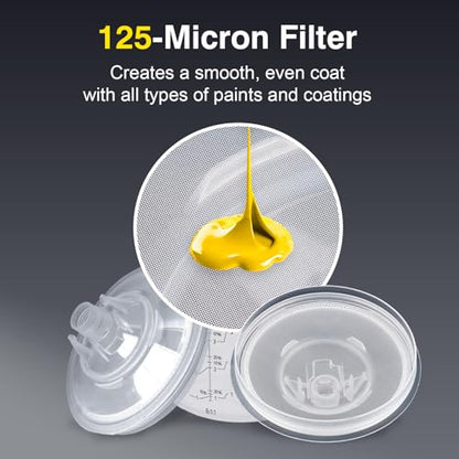 Disposable Paint Sprayer Mixing Cup for Automotive Paint Gun,Compatible with Original 1.0 System(not 2.0)-50pcs 20 Ounce Kit-50 Cup Liners,50 Lids with Strainer,1 Hard Cup with Retainer Ring,20 Plugs - size: 50pcs