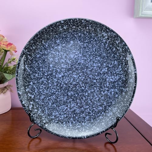 HENABLE 4PCS Premium Black Iron Plate Stands for Display, 8 Inch, Decorative Solid Metal Plate Holders for Displaying, Mini Easel, Frame, Book, Card, Plaque, Bowl, Picture Stands - size: 4PCS 8IN