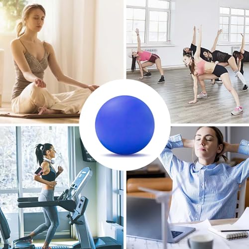 WOVTE Massage Lacrosse Ball for Sore Muscles, Shoulders, Neck, Back, Foot, Body, Deep Tissue, Trigger Point, Muscle Knots, Yoga and Myofascial Release (Royal Blue) - color: Royal Blue
