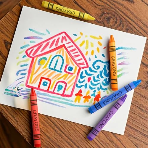 20 Pack Crayons Bulk, 160 Count, 8 Colors | Easy to Hold, Party Favors for Home Birthdays, Goody Bags, Stocking Stuffers - color: 20 Pack