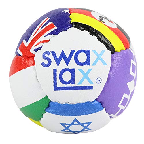 SWAX LAX Lacrosse Training Ball - Indoor Outdoor Practice Less Bounce & Rebounds - color: Flags