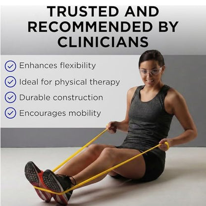 THERABAND Professional Latex Resistance, Exercise Band, Workout, 6', Yellow - color: Yellow - Thin, size: 1 Count