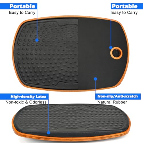 Office Standing Desk Anti Fatigue Mat Wooden Wobble Balance Board Stability Rocker Ergonomically Engineered for Stand Up Desks Desk Riser Workstation