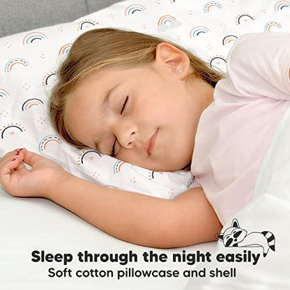 Toddler Pillow with Pillowcase 13x18 My Little Dreamy Pillow(Jolly Rainbow) - color: Jolly Rainbow