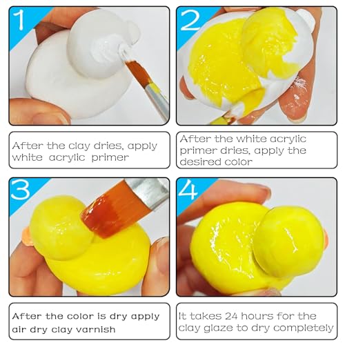 50ml Air Dry Clay Glaze, Protect Clay Surfaces, Delivers Gloss Glaze Effect - size: gloss