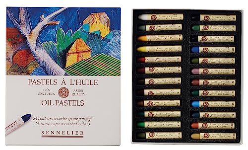 SENNELIER Oil French Pastel for Professional Artists, Landscape Set of 24