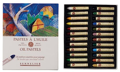 SENNELIER Oil French Pastel for Professional Artists, Landscape Set of 24