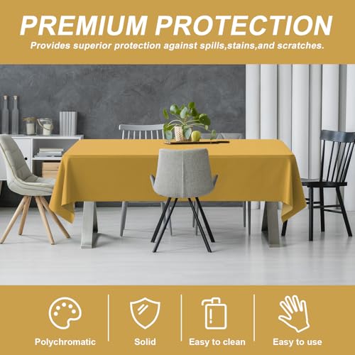 54IN X 160FT Plastic Table Cover Roll with Cutter Box, Cut to Size Plastic Table Cloths for Parties, Birthday, (Gold, 54"x1920") - color: Gold, size: 1920" x 54" (Rectangular)