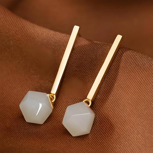 Silicone Jewelry Molds, 6 Cavities Resin Bead Molds with Hole, 2.7 X 3.2 Inches, 0.5 Inch Cavity Size for Cabochon Gemstone Pendant Earrings Casting Set of 2 - color: White(LJ-118)