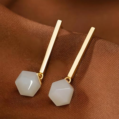 Silicone Jewelry Molds, 6 Cavities Resin Bead Molds with Hole, 2.7 X 3.2 Inches, 0.5 Inch Cavity Size for Cabochon Gemstone Pendant Earrings Casting Set of 2 - color: White(LJ-118)