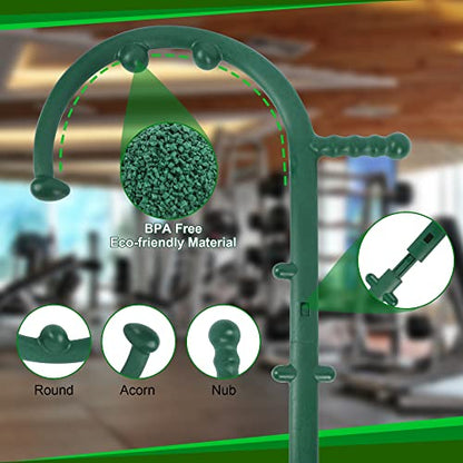Shrdaepe Massage Trigger Point Cane, Body Deep Tissue, Handheld Back, Neck, Shoulder, Leg and Feet Massager Rod, Muscle Release Tool Self Massage Hook Cane Gifts for Women & Men, Green - color: Green