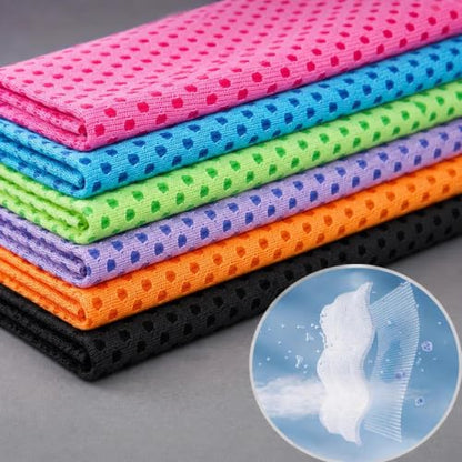 Cooling Towel, Quick Dry Sports Towel with Silicone Case, 11.8 x 35.4 in - color: Red, size: Medium