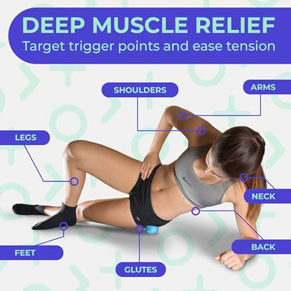 Deep Recovery Yoga Deep Tissue Massage Ball Set, Regular Density– 2.9-Inch Myofascial Release Balls for Feet, Back, Neck, Legs & Arms – Trigger Point & Mobility Therapy (2-Pack) - style: Regular