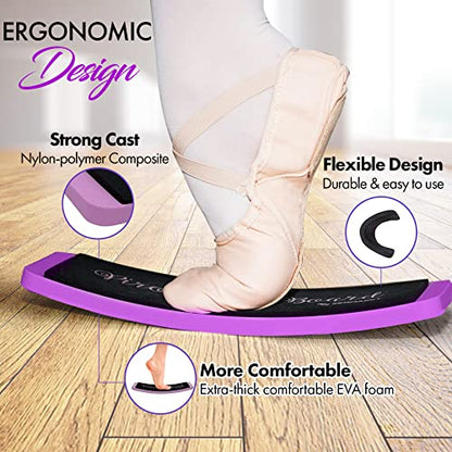 Zenmarkt Turning Board for Dancers, Cheerleaders, Gymnasts, Ice Skaters - color: Purple