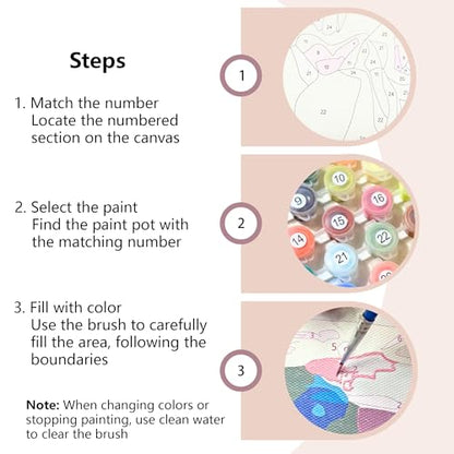 Muzagroo Paint by Numbers Oil Painting Kits for Adults DIY Flowers Oil Painting for Beginners Hand Crafts Kits with Brushes and Acrylic Paints 16x20 inches (Flowers) - color: Flowers