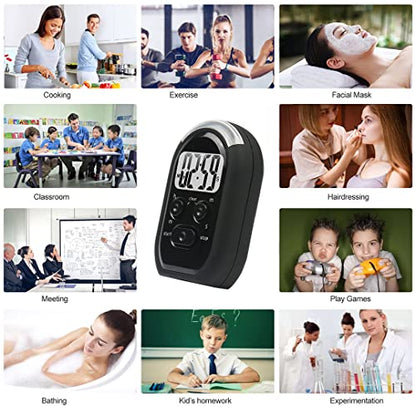 3 in 1 Kitchen Timer with Vibration, Flasher and Beeper for Cooking, Baking, Sports, Games, Yoga, Study, Meditation, Office