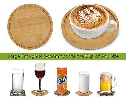 6pcs Wooden Mosaic Base, Various Shapes Substrates for Mosaic Crafts DIY Mosaic Tiles Coaster Base…