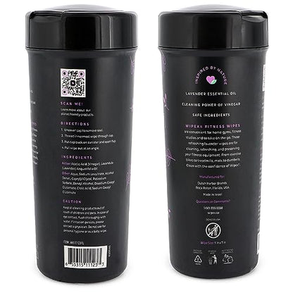 Wipex Natural Fitness Equipment Wipes, 75ct Lavender & Vinegar Cleaner, Gym Wipe for Equipment, Bulk Size for Everyday Use, 75 Count (Pack of 4) - size: 75 Count (Pack of 4)