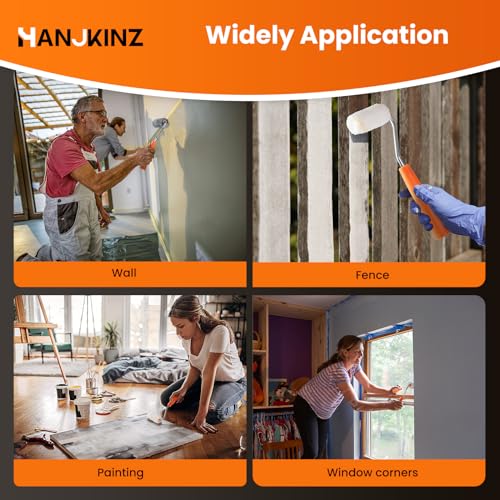 2 Inch Microfiber Paint Roller Kit, 20 Pack | Includes 20 Microfiber Covers with 3/8" Nap, Ideal for Walls, Doors, Cabinets, and Crafts, Mini Size for Touch-Up Work - size: 20 pcs 2" Microfiber Roller Cover