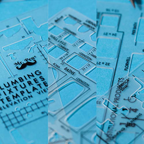 Mr. Pen- Plumbing Template, Architectural Templates, Bathroom Template | Stencils & Fixture Templates - style: 2 pcs