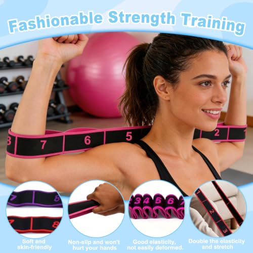 5 Pack Fitness Resistance Bands, Fitness Resistance Band for Stretching and Yoga, Applicable to Pilates, Flexibility Training, Full Body Workout