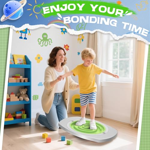 Balance Board Maze for Kids Sensory Training - 20" Wobble Board to Develop Coordination & Reduce Screen Time - 3 Difficulty Levels for More Fun - Maximum Load 130lbs - Meaningful Gift for Children