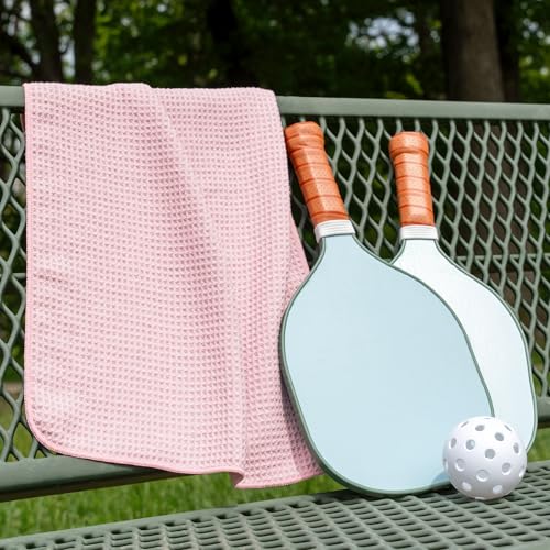 S&T INC. Microfiber Gym Towels, 6 Pack, 16" x 27" | Absorbent and Lightweight, Quick-Dry, Compact for Gym Bag, Yoga and Travel, Machine Washable - color: Pink