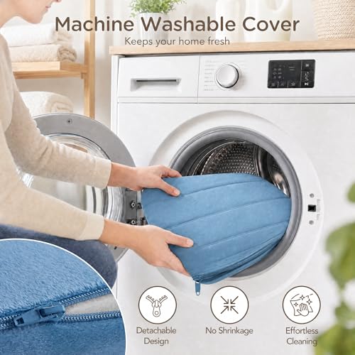 Codi Floor Pillow for Adults, Large Meditation Cushion, 22×22×5 Inch Blue - color: Blue, size: 22 Inch (Pack of 1)
