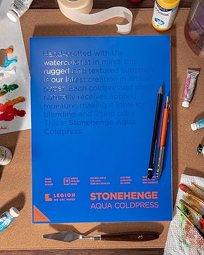 White Medium Weight Block, 140lb, Coldpress, 15 Sheets for Wet and Dry Media (12X16) - size: 12 x 16 inches