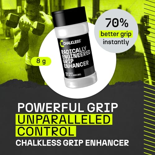 Chalkless Grip Enhancer - Premium Liquid Chalk Alternative & Less Mess Hand Chalk for Weightlifting, Powerlifting, Yoga, Gaming, Climbing, and More, Non-Toxic Long-Lasting & Reliable - style: 8 Gram