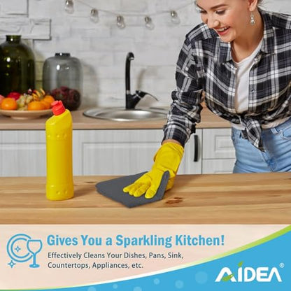 AIDEA Microfiber Cleaning Cloth Grey 100PK, Microfiber Towels 11.5"×11.5" - color: Grey