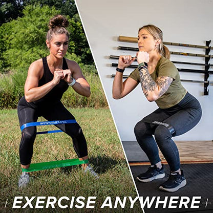 Serious Steel Fitness Mini Resistance Loop Bands | Rehab and Prehab Stretch Bands | 12" Exercise Workout Bands (Sets of 5 Pack and Sets of 10 Pack Trainer Options Available!) - color: 12" Mini Bands