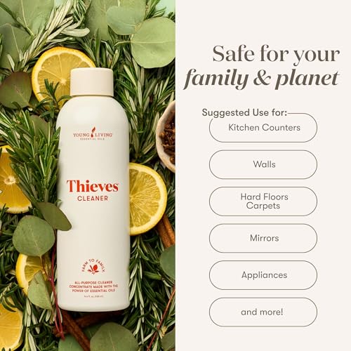 Young Living Thieves Household Cleaner Ultra Concentrated 14.4 fl oz – All Purpose Cleaner for Kitchen, Bathroom & Surfaces – Multipurpose Essential Oil Cleaner – 3 Pack - size: 14.4 Fl Oz (Pack of 3)