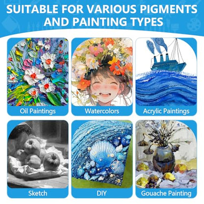 ESRICH Stretched Canvas for Painting 5x7, 28 Pack Small Canvases 5/8" Profile Primed Acid-Free Blank Canvas for Kids & Artists - size: 5x7in-28Pack