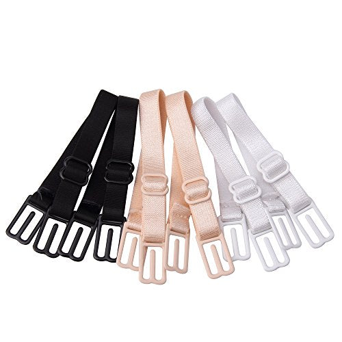 Women's Non-slip Elastic Bra Strap Holder Racer Back - Conceal Straps - color: Multicoloured-6pcs