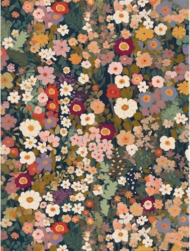 RYMILIE Diamond Art Kits for Adults Blooming Flowers 12x16inch | 5D Stress Relief Diamond Painting Kit for Beginners, DIY Full Round Drill Gem Art Crafts for Home Wall Decor Gift - color: DP04106