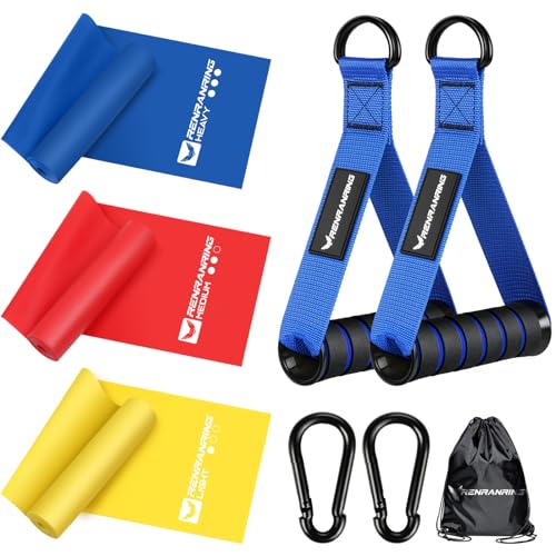 Resistance Bands and Exercise Handles, 4.9ft Exercise Bands for Physical Therapy, Stretch, Recovery, Pilates, Rehab, Strength Training Equipment
