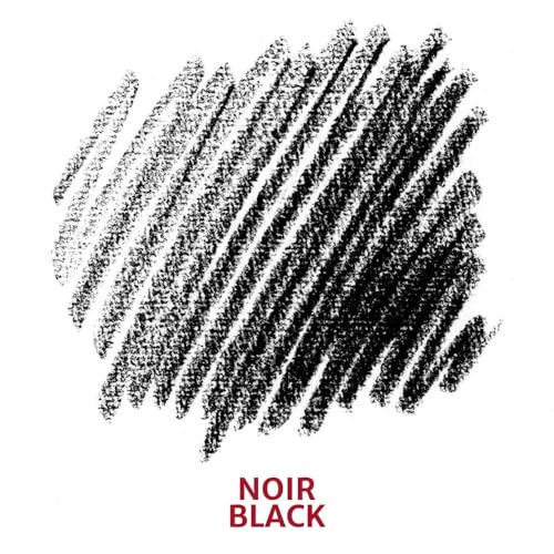 Conté à Paris 12 Count HB Sketching Crayons Set, Black | Firm Consistent Texture, Precise Linework And Detail, Ideal For Foundational Sketches And Studies - style: 12 Count - Black HB