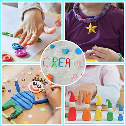 ESSENSON Air Dry Clay, 42 Colors, Modeling Clay for Kids | DIY Molding Magic Clay, Includes Tools, Ages 3-8+ Years, Boys & Girls - style: 42 Colors