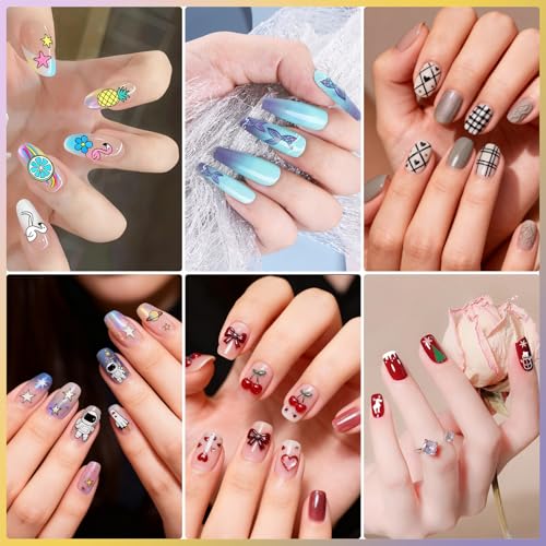 Biutee 15Pcs Nail Stamping Kit Nail Stamp Plate 8 Nail Stamping Gel Polish | 1 Nail Stamper and Scraper with Storage Bag, Nail Stamper Kit Flower Leaves Star Template Design - color: 27 Piece Set