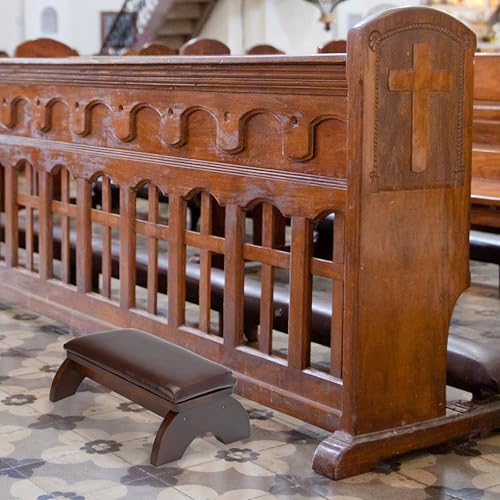Prayer Kneeler Bench Wooden Kneelers for Praying Church | Prayer Bench Stool for Kneeling at Home, Padded Prayer Kneeler Bench for Home and Church, Religious Gifts