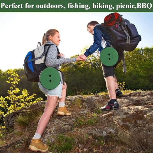 Fishboy Upgraded Collapsible Stool, 400lbs Max Weight, Lightweight But Sturdy, Portable Retractable Folding Telescoping Foldable Camping Stool for Adults Outdoor Fishing Hiking BBQ - color: All Army Green