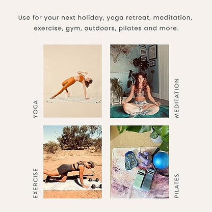 Travel Yoga Mat 1.5mm | Foldable, Lightweight Mat | Use for Travel, Backpacking, Yoga Retreat, Outdoors, Gym, Pilates, Machine Washable, Eco-Friendly - color: Pink