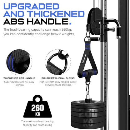 RENRANRING Gym Exercise Handles, Replacement Handle Attachments for Cable Machine Pulleys, Resistance Band and Strength Trainer, Pull Down Workout Accessories, Home Gym Add On Equipment - color: Black, Blue